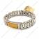 Silver Stainless Steel Bike Chain Bracelet with GP ID Plate b003991