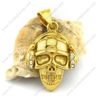 Gold Plating Stylish Skull Pendant p002805