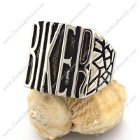 Stainless Steel Cast BIKER Ring for Riders r002957