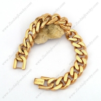 Rose Gold Stainless Steel Stamping Chain Bracelet with Clasp b004088