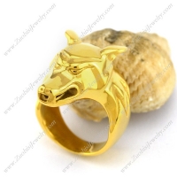 Gold Plating Wolf Ring r002999