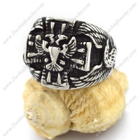 Unique Stainless Steel Royal Empire Winged Shield Ring r003008