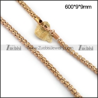 Rose Gold Plated Popcorn Chain in 9 MM Wide n001095