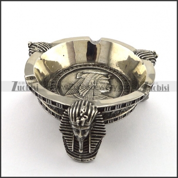 Ancient Egypt Pharaoh Ashtray in Stainless Steel a000037