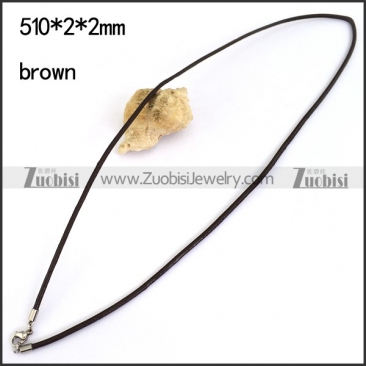 Brown Leather Cord Necklace n001181