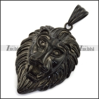 Black Large Lion King Pendant p004233
