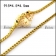 4.5MM Wide Square Golden Chain in Steel n001355