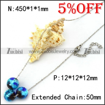 Glass Chamilia Bead Chain Necklace n001366