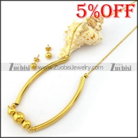 Gold Plating Necklace Set s001924