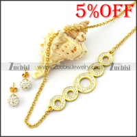 Gold Plating Necklace Set for Ladies s001925