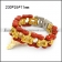 Inner Golden and Outer Red Bicycle Link Chain Bracelet b005114