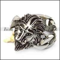 Large Lion Head Stainless Steel Bracelet b005528