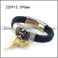 Lion Head Leather Bracelet b005839