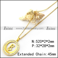 Golden O Link Chain with Initial E n001694