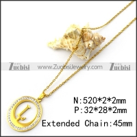 Gold Plating L Charm Chain n001701