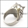 Stainless Steel Viking Bullet Ring r004913-3