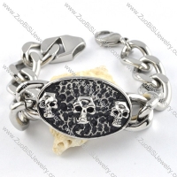 Stainless Steel Skull Bracelet - b000257