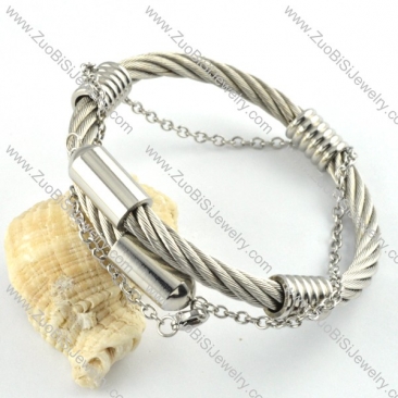 Stainless Steel Rope Bracelet - b000268