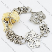 Stainless Steel Heart-shaped bracelet - b000510