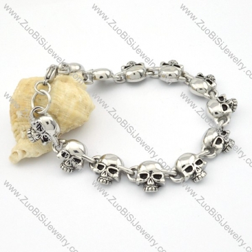 Stainless Steel Skull Bracelet -b000606