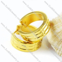 Yellow Gold Stainless Steel Cutting Earring - e000019