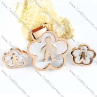Rose Gold Stainless Steel Boy Jewelry Set-s000013