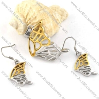 Flying Butterfly Jewelry Set in Stainless Steel -s000031