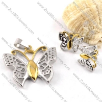 Ladies' Butterfly Jewelry set in Stainless Steel -s000034