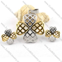 Chinese Knot Stainless Steel jewelry set with Heart theme -s000035