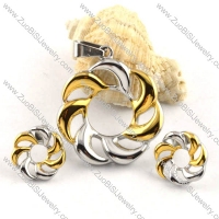 wind and fire wheel Stainless Steel jewelry set-s000045