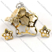 Hollow Star Stainless Steel jewelry set-s000050