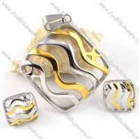 The Wave Stainless Steel jewelry set-s000052