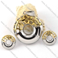 Unique Round Stainless Steel jewelry set -s000056