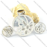 Shell Butterfly Stainless Steel jewelry set-s000154