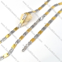 55cm Stainless Steel Necklace Set in 2 Plating Tones -s000163