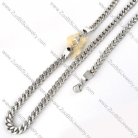 Silver Stainless Steel Square Link Chain Jewelry set-s000169