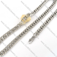 Silver Stainless Steel Casting Necklace and Bracelet -s000171