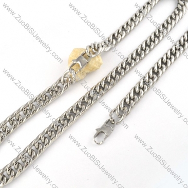 Silver Stainless Steel Casting Necklace and Bracelet -s000171