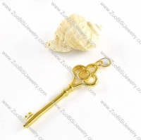 Gold Key Stainless Steel Pendant - p000108