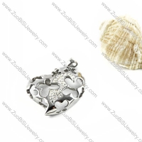 Hollowing Heart Stainless Steel Pendant - p000118