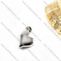Smooth Heart Stainless Steel Pendant - p000119
