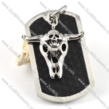 Oxhead Stainless Steel Tag Pendant - p000123