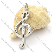Stainless Steel Musical Note Pendant -p000331