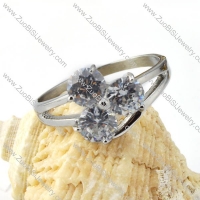 Zircon Promise Ring in 316L Stainless Steel - r000029