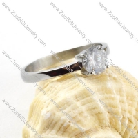 Normal Stainless Steel Zircon Ring - r000033