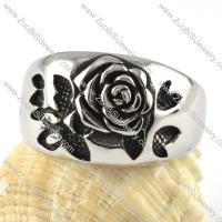 Stainless Steel Rose Ring - r000067