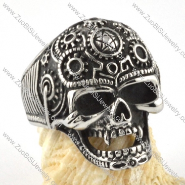 Stainless Steel Skull Ring - r000069