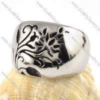 Smooth Flower Stainless Steel ring - r000084