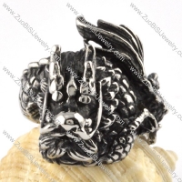 the Dragon King Ring in Stainless Steel - r000086