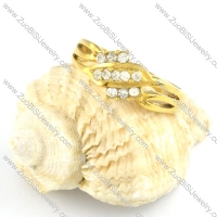 Gold Plated Stainless Steel Wedding Ring - r000180